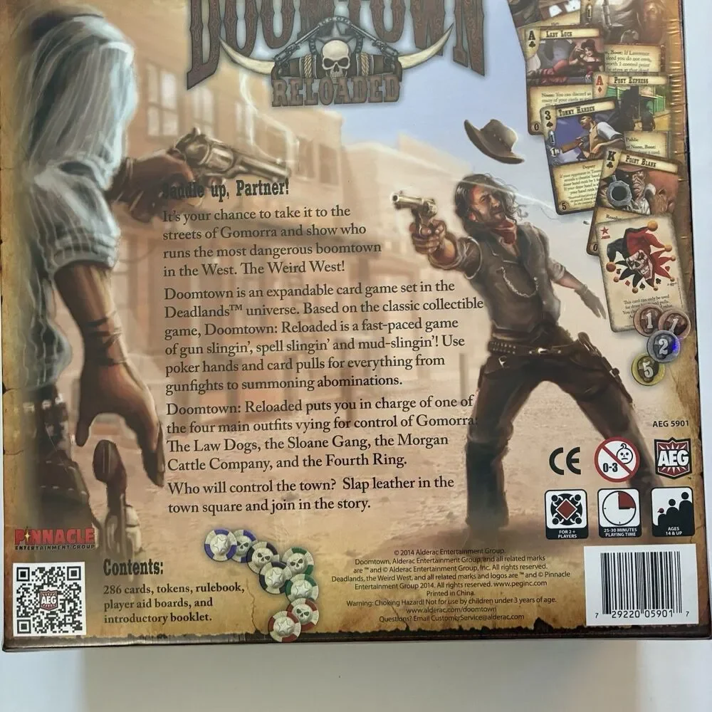 Doomtown Reloaded Board Game AEG Core Game Brand New Sealed